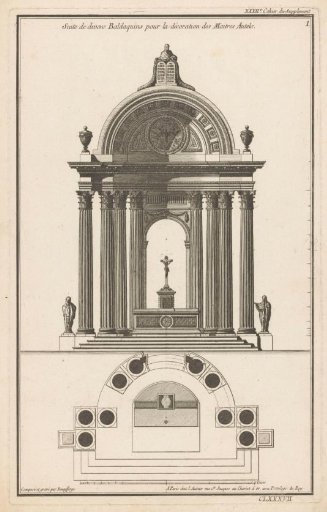 Baldachin with a cross