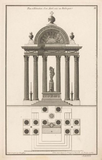 Baldachin with a statue of the Virgin Mary