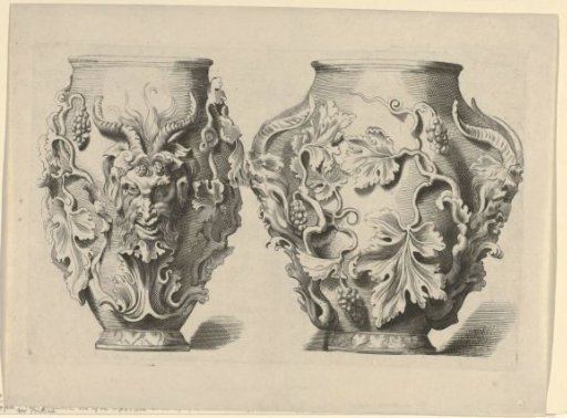 Front and side view of an antique vase
