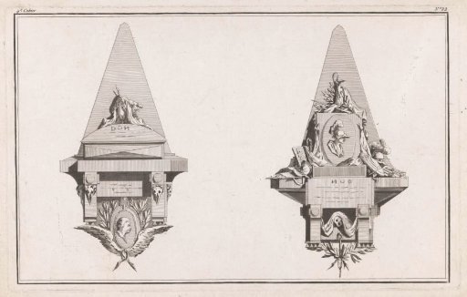 Two tombs with medallions