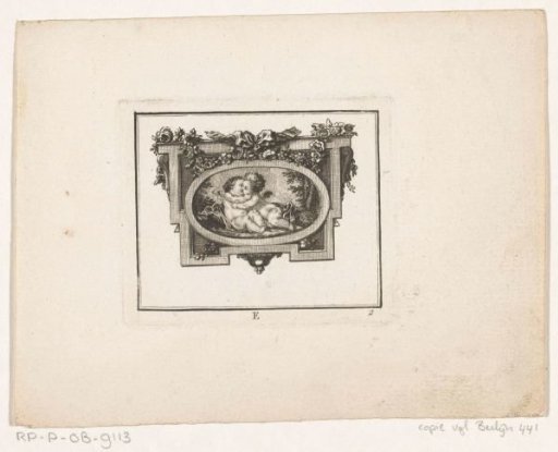 Vignette with two putti