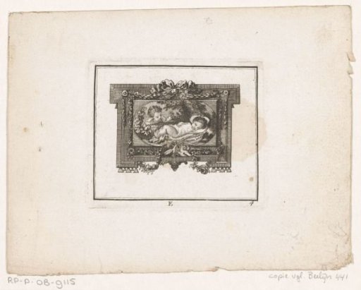 Vignette with two putti