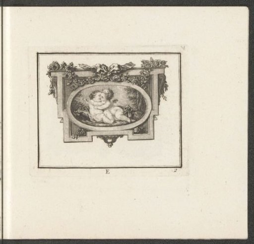 Vignette with two putti