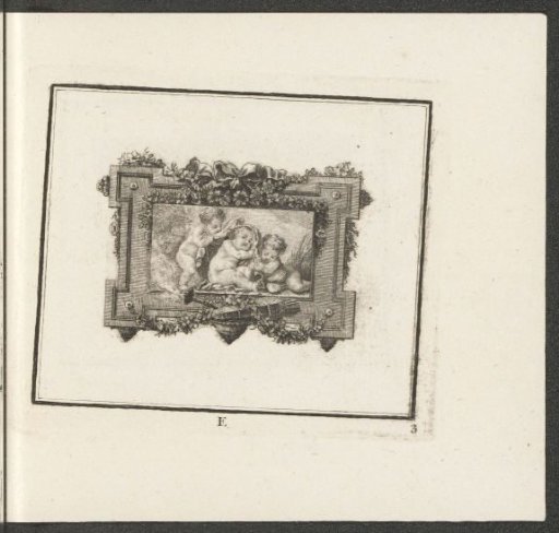 Vignette with three putti