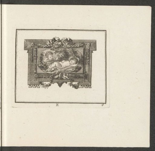 Vignette with two putti