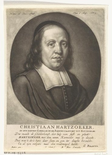 Portrait of the Remonstrant preacher Christiaan Hartsoecker