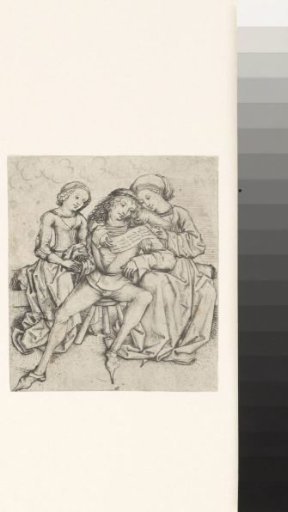 Young Man and Two Girls