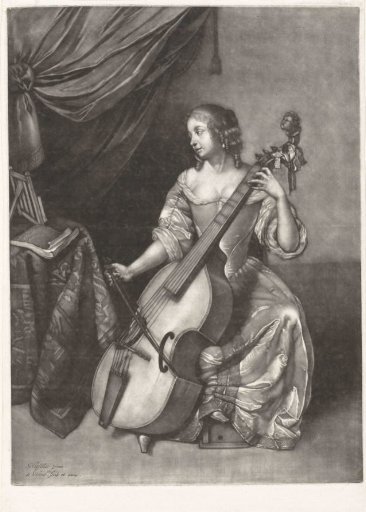 Woman Playing a Viola da Gamba