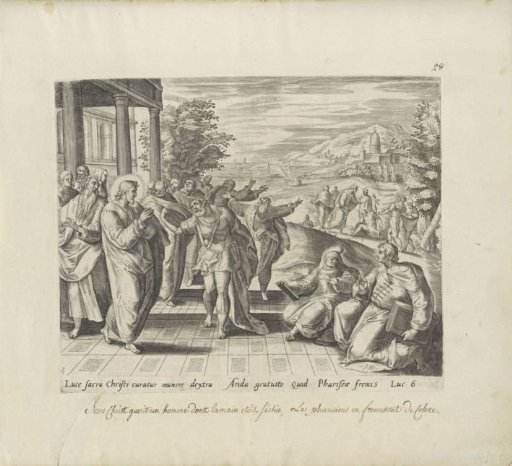 Christ healing a man with a withered hand
