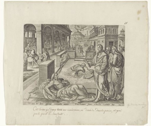 Christ healing a man at the pool of Bethesda
