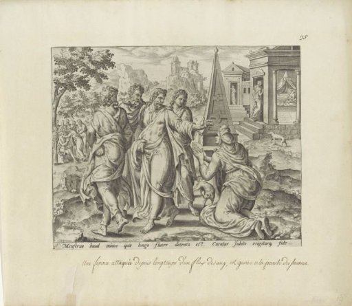 Christ healing a woman suffering from a hemorrhage