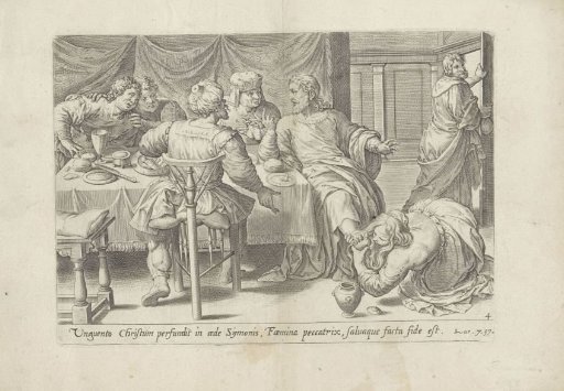 Christ's feet anointed by a sinful woman