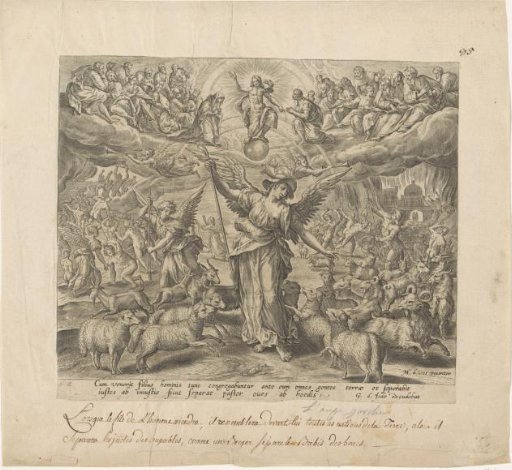 Last Judgment with the separation of the sheep and the goats