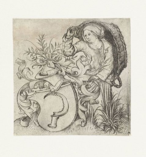Peasant Woman with a Sickle on her Shield