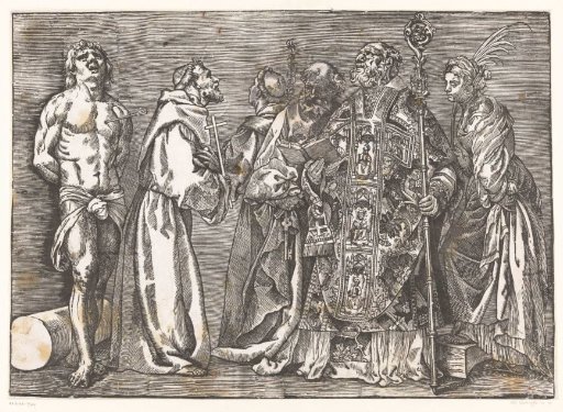 Six standing saints