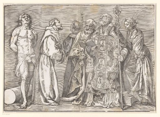 Six standing saints