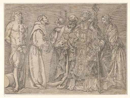 Six standing saints