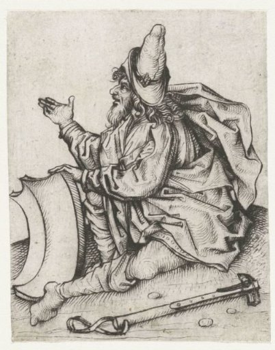 Roma Man with Beard and Blank Shield