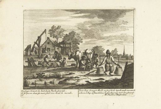 Milking monkeys, ca. 1720