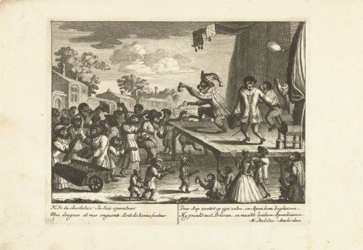 Monkey as quack doctor, ca. 1720