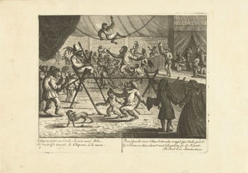 Circus with monkeys, ca. 1720