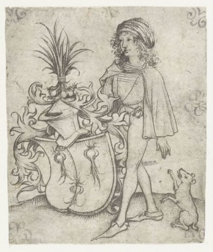 Young Man with Garlic on his Shield