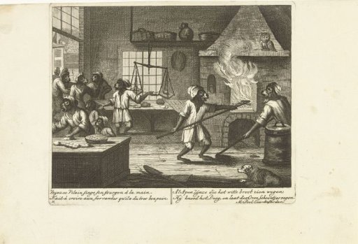Monkeys in the bakery, ca. 1720