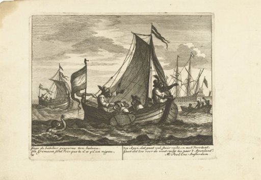 Monkeys in a boat, ca. 1720