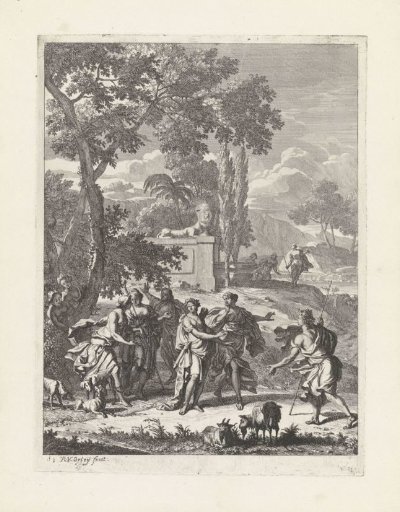 Amaryllis and the Nymphs Playing Blind Man's Buff