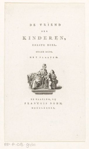 Allegorical representation with reading children