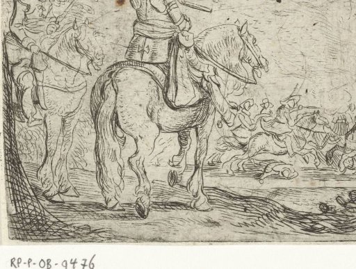 Two riders at a cavalry fight