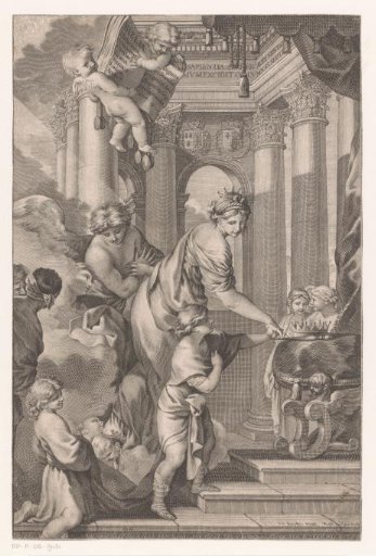 Bathsheba leads her son Solomon to the throne