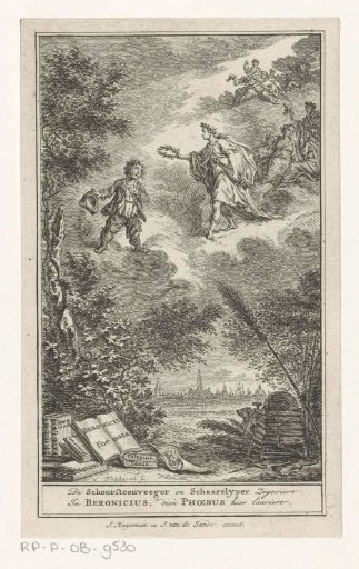Beronicius crowned by Apollo on Parnassus