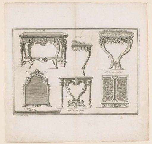 Mirror and tables
