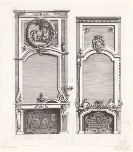 Fireplaces with Medallion and Mermaids