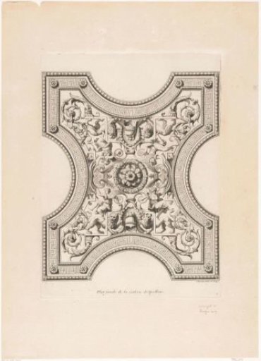 Ceiling with angels and lions