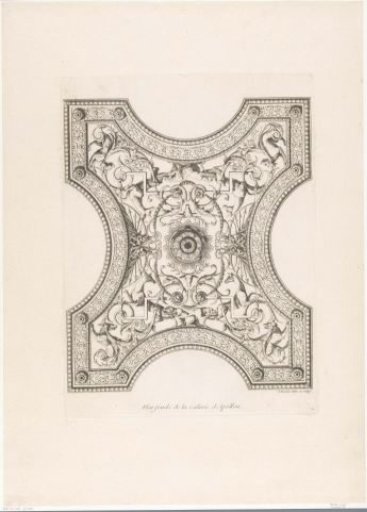 Ceiling with deer and dogs