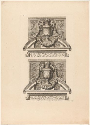 Overdoor with vases