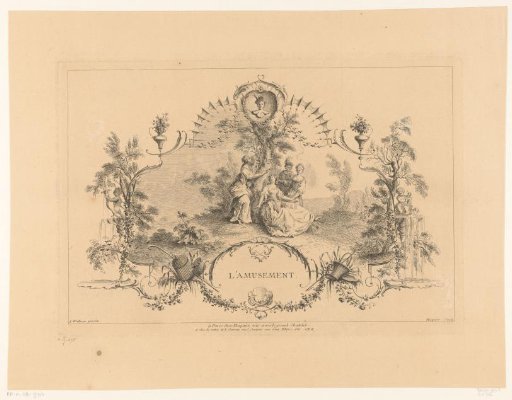 Allegorical representation with four women in a landscape