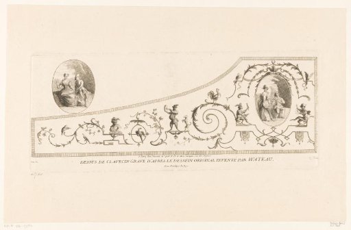 Harpsichord Decoration with Monkeys and Medallions