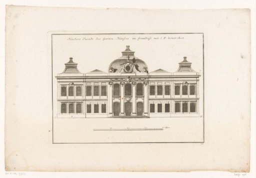 Rear façade of a garden pavilion