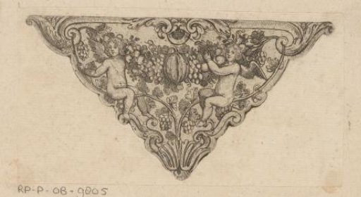 Cul-de-lampe with putti