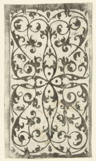 Flat decoration with arabesques