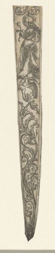 Scabbard with a woman at the top