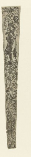 Scabbard with a woman seen from the back at the top