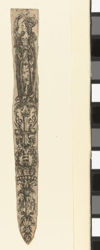 Scabbard with a woman holding an ointment pot at the top