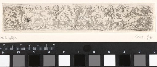 Dancing and music-making putti