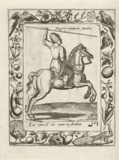 Arab captain on horseback