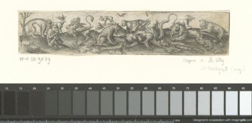 Thirteen Animals Including Monkeys and a Griffin