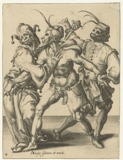 Three dancing men